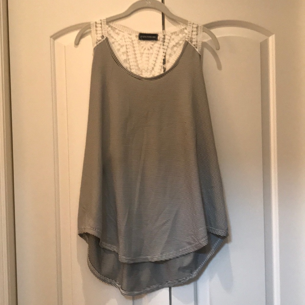 Summer tank with beautiful crochet back